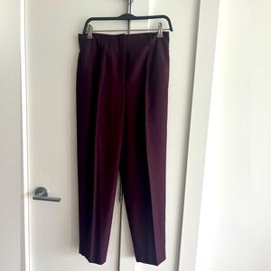 HM burgundy high waisted pants in size 8